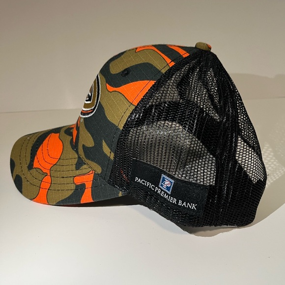 Anaheim Ducks Hat Cap Snapback Mens One Size Orange Camo Trucker Hockey NHL - Picture 2 of 7